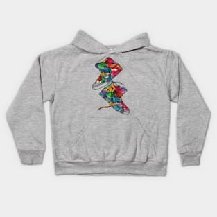 Paint Sneakers Kids Hoodie